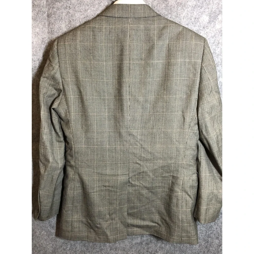Jos. A. Bank Signature Sport Coat Mens 40R Gray Silk Wool Glen Plaid Blazer